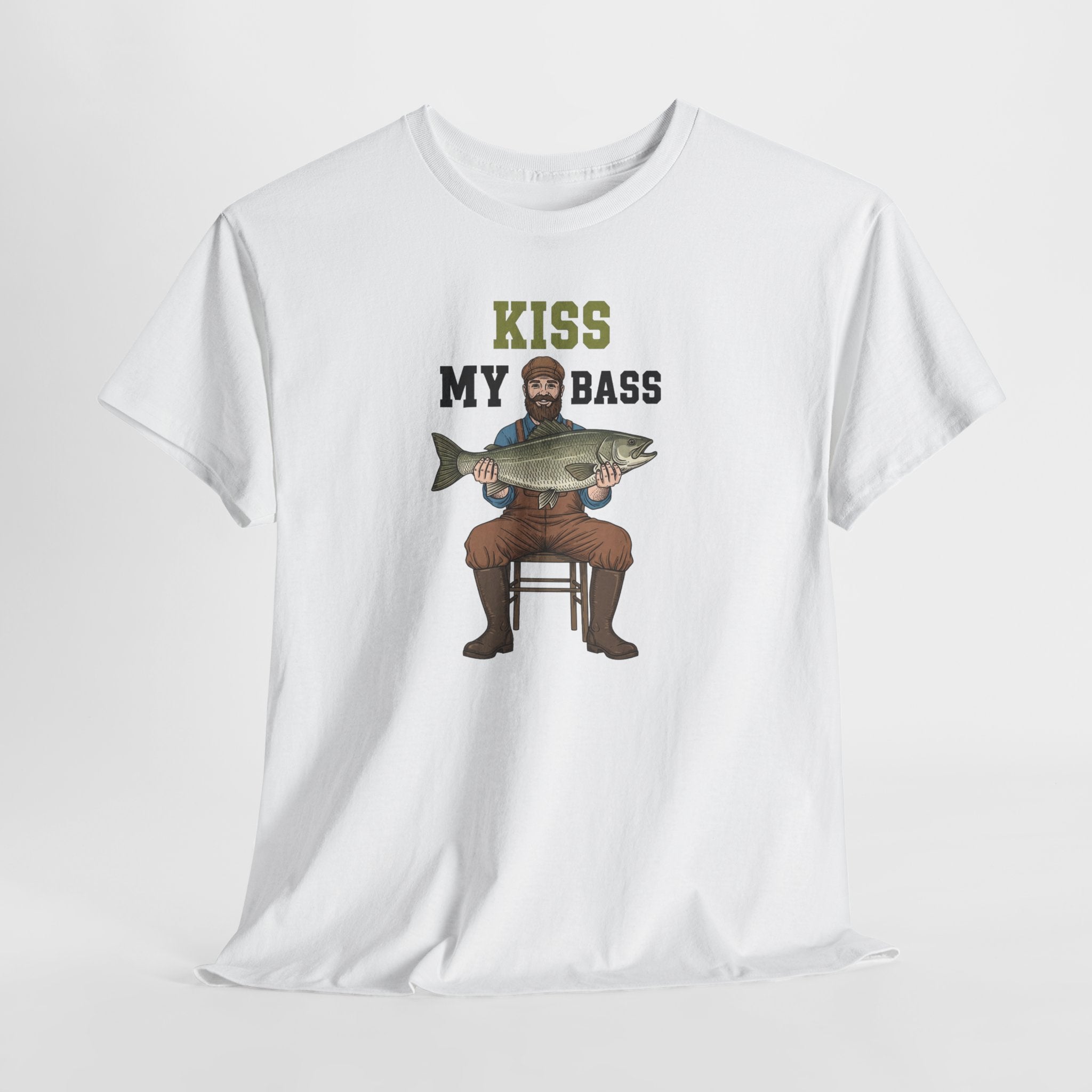 Kiss My Bass Fishing Humor T-shirt