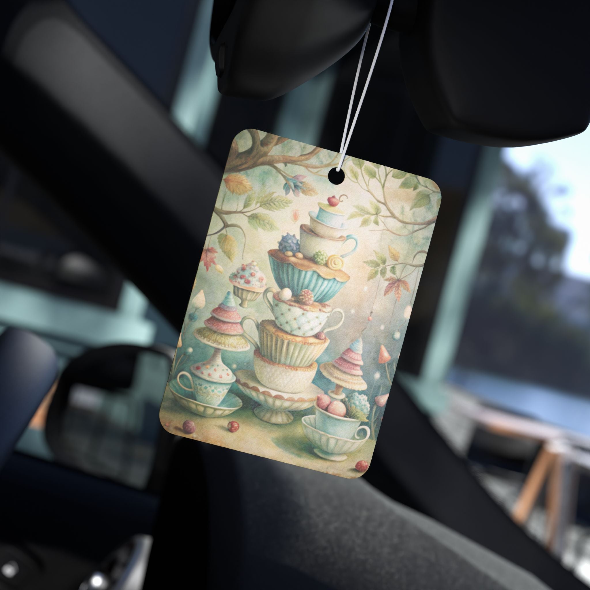 Whimsical Cupcake Teaparty Car Air Freshener