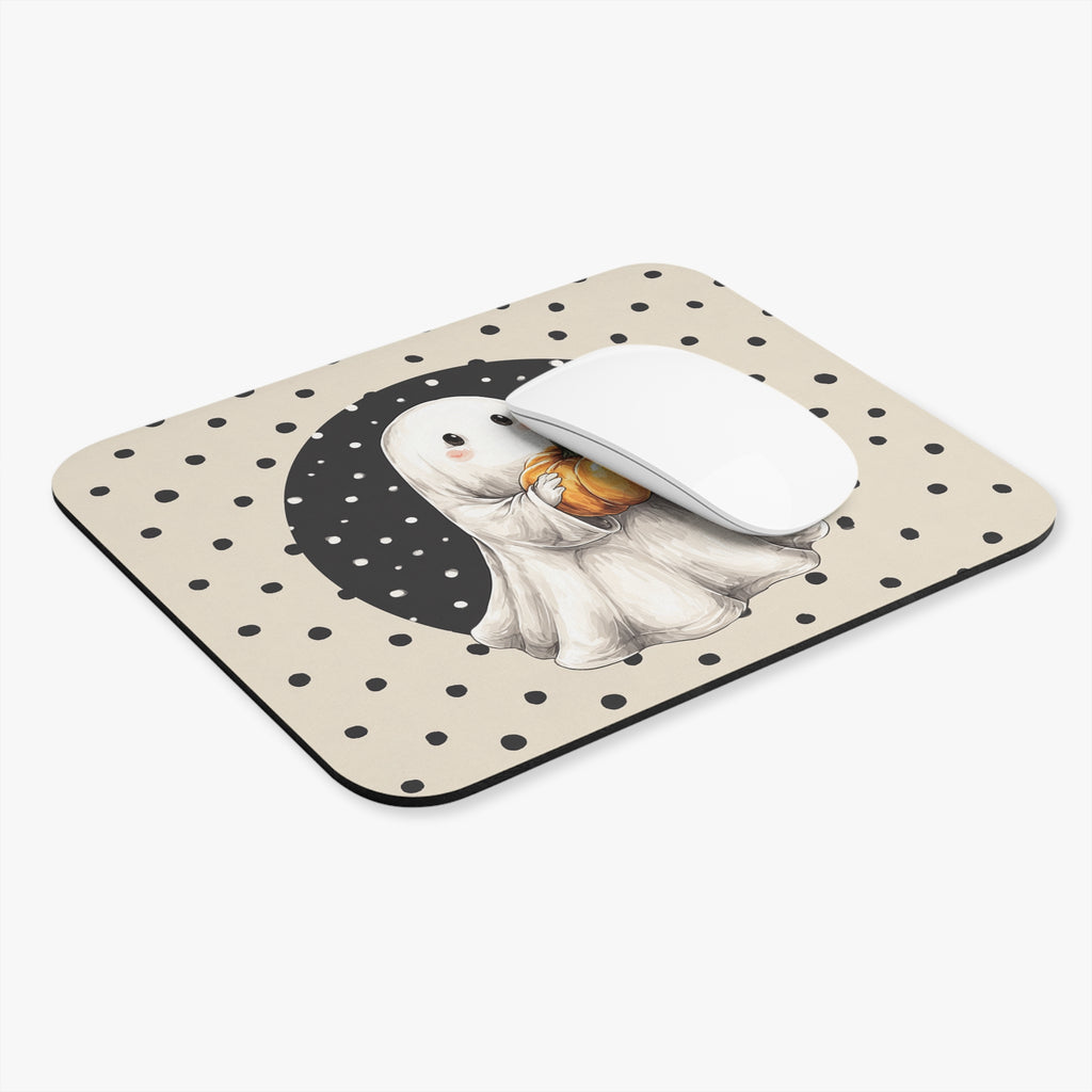Cute Ghost Pumpkin Mouse Pad