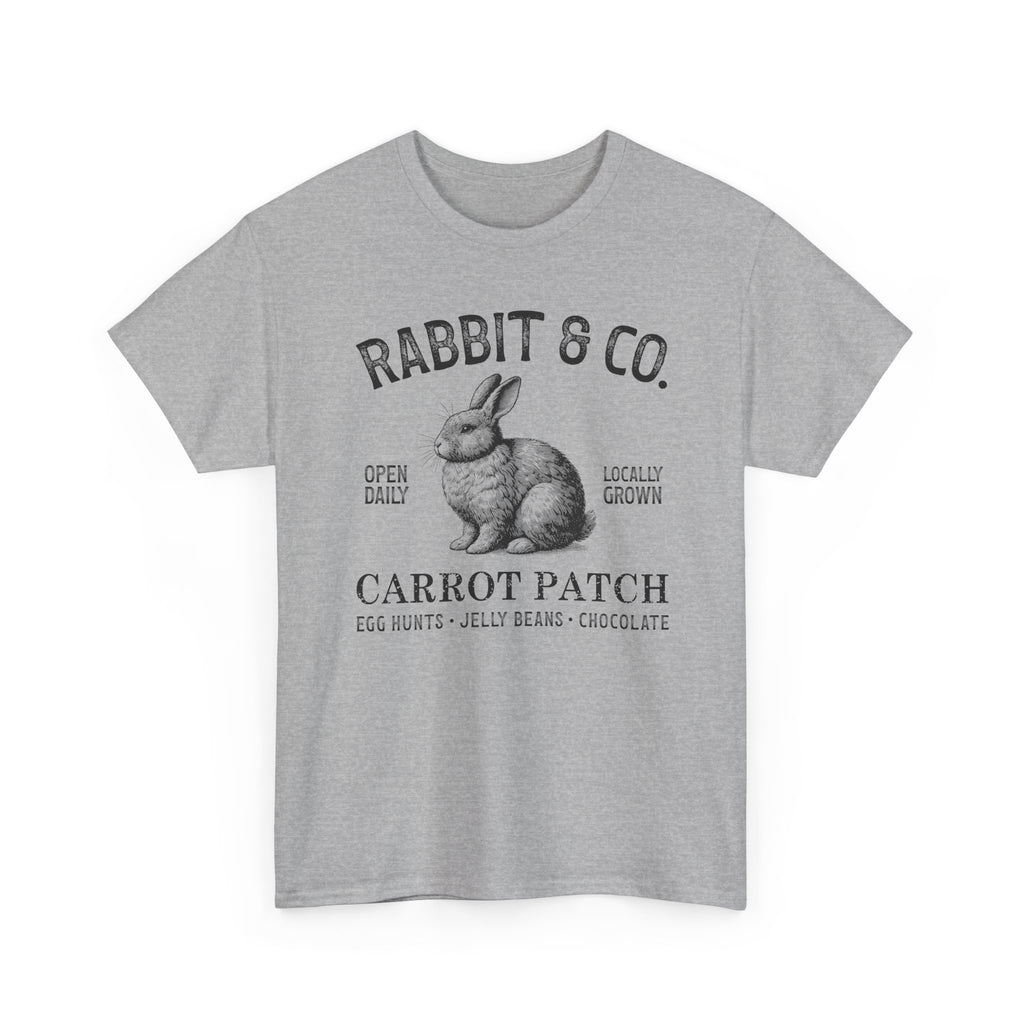 Rabbit & Co. Carrot Patch T-Shirt — Vintage Easter Bunny Graphic