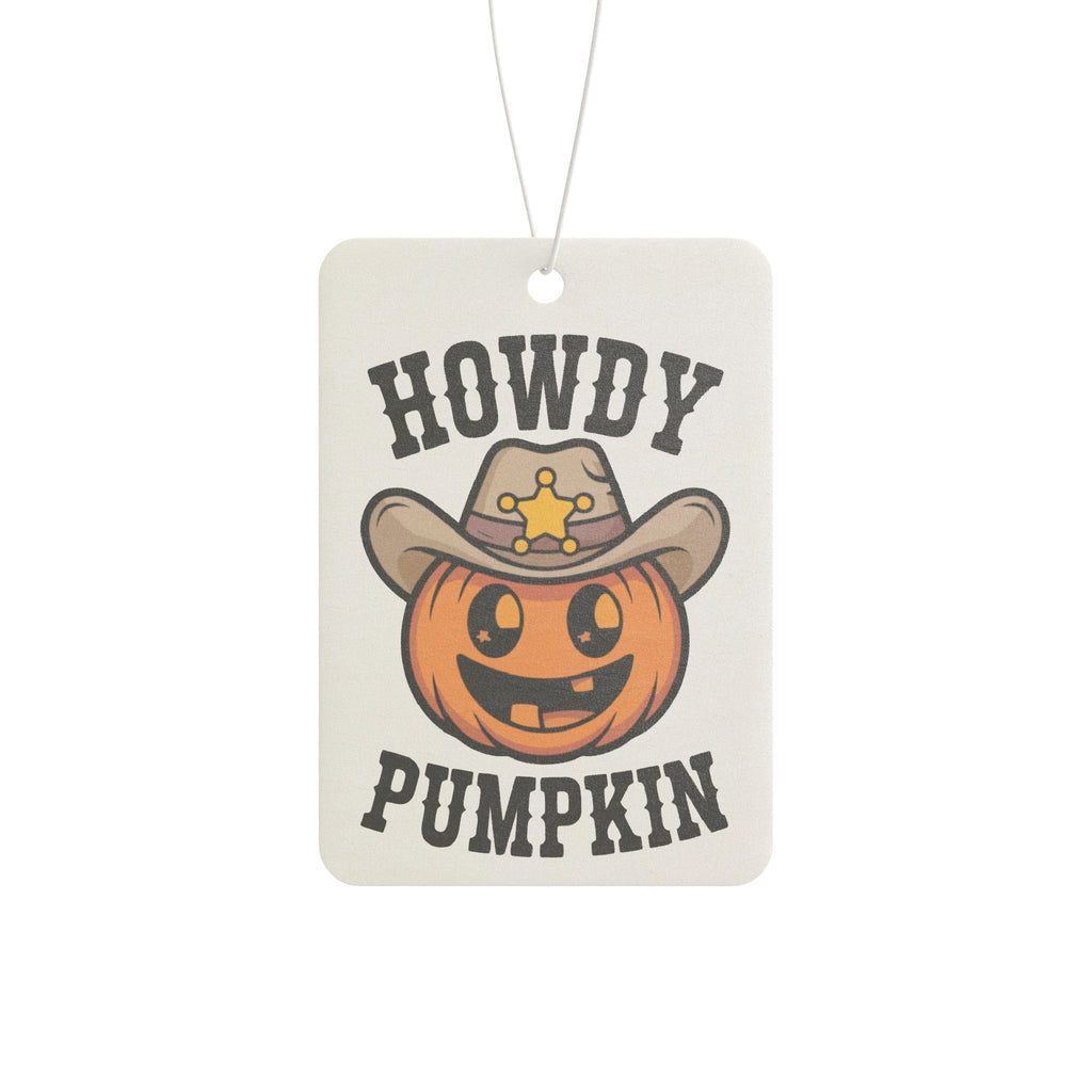 Howdy Pumpkin Car Air Freshener