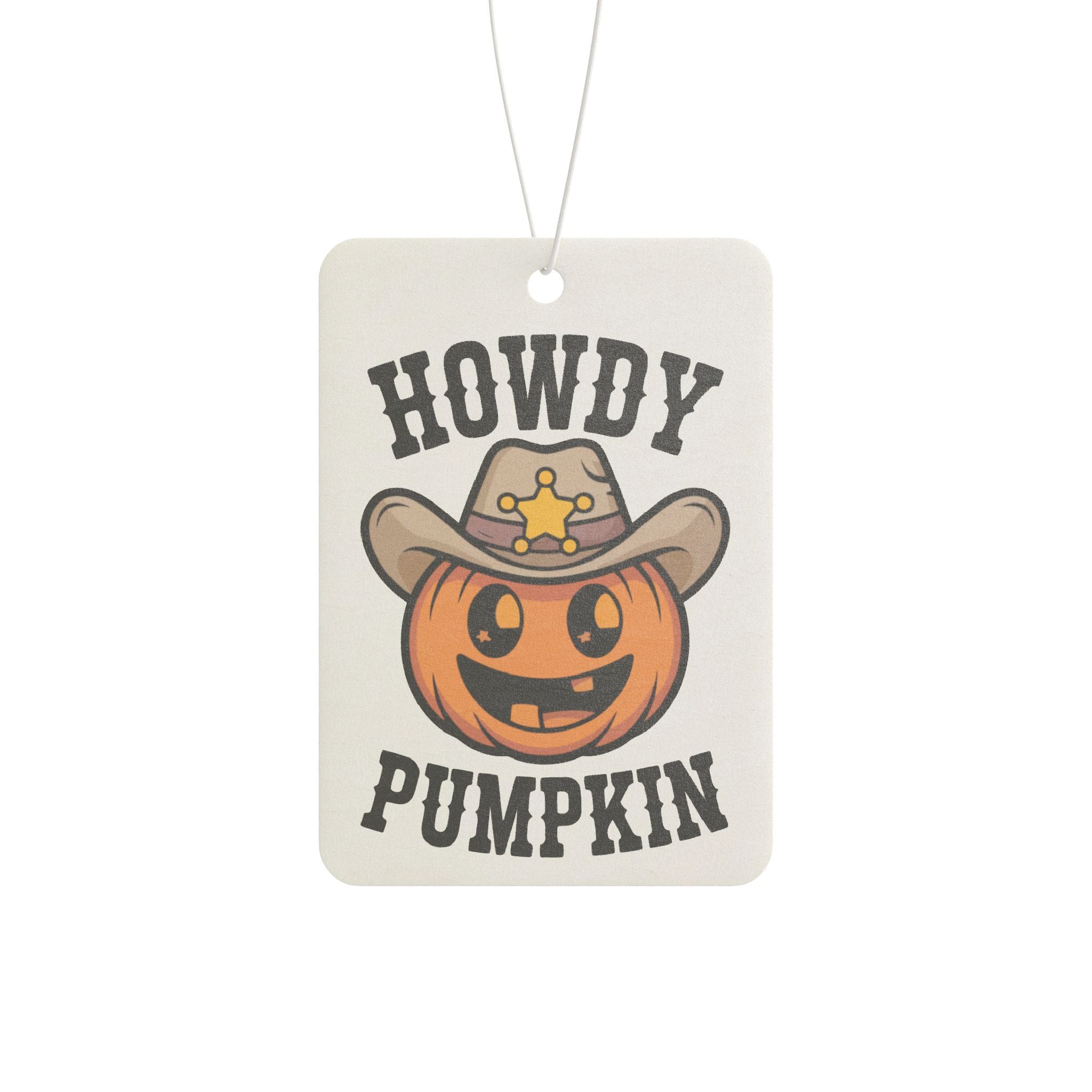 Howdy Pumpkin Car Air Freshener