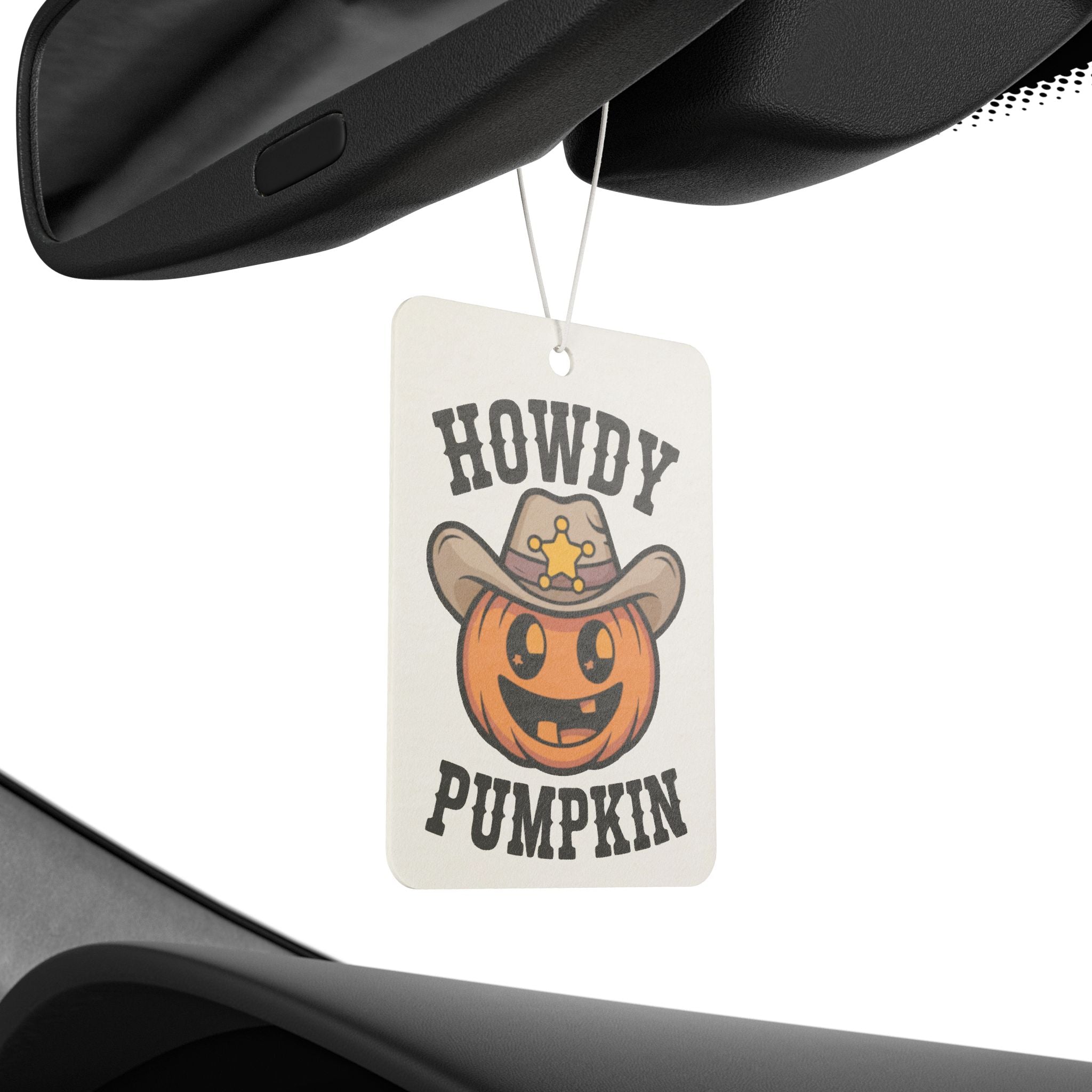 Howdy Pumpkin Car Air Freshener