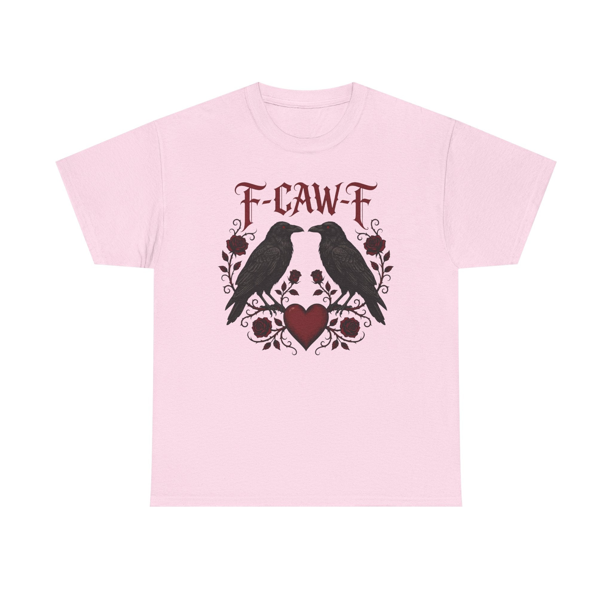 Raven Love Tee – F-CAW-F Gothic Crow Heart T-Shirt