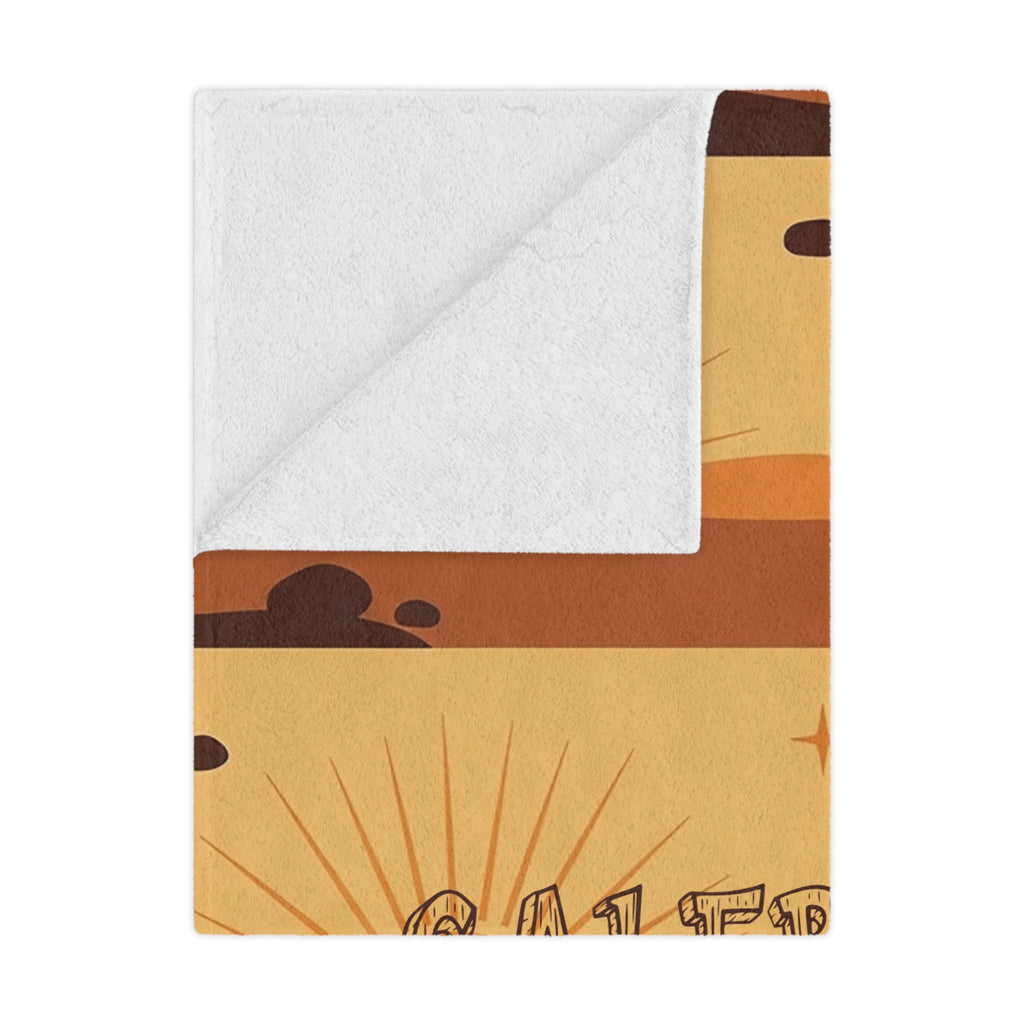 Personalized Desert Cactus Minky Blanket – Custom Name 30"x40"