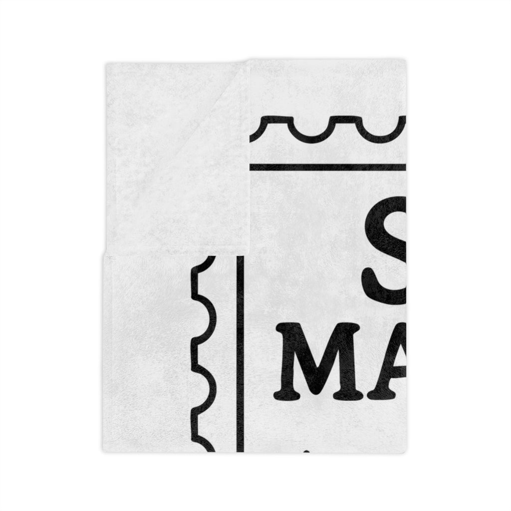 Holiday Throw Blanket — 'Size Matters' Snowman Velveteen Microfiber Blanket