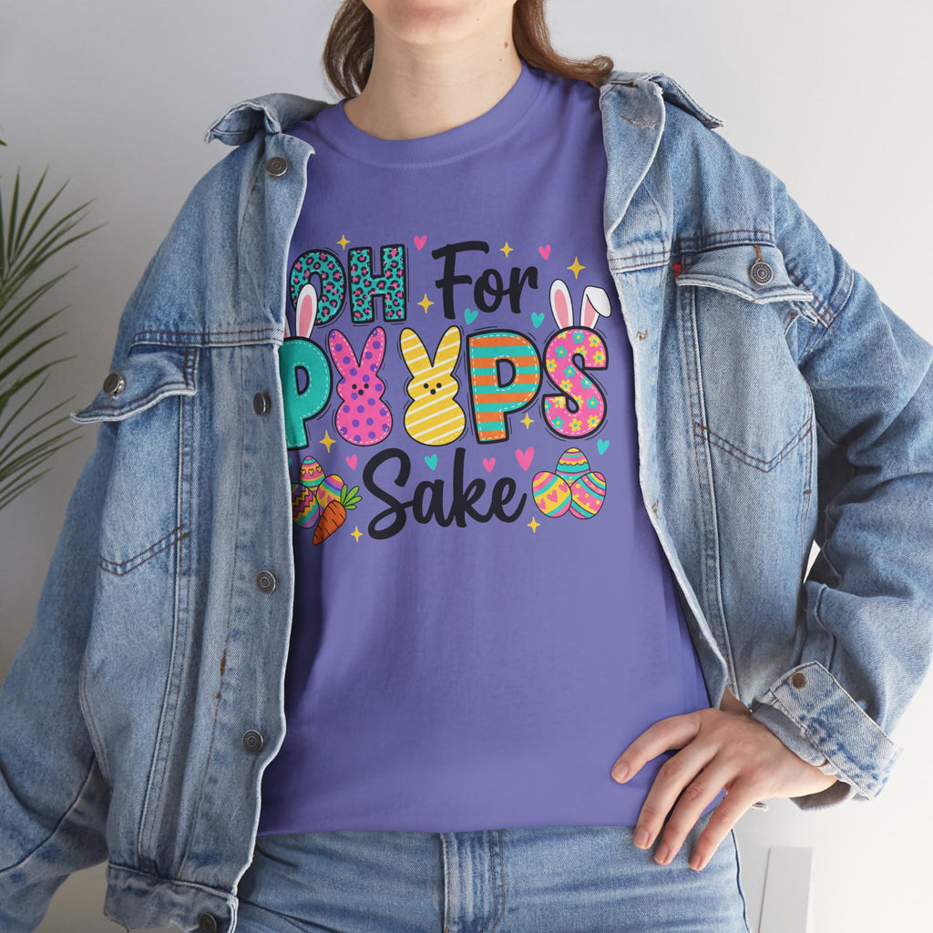 Easter "Oh For Peeps Sake" Graphic Tee — Cute Bunny & Egg Spring T-Shirt