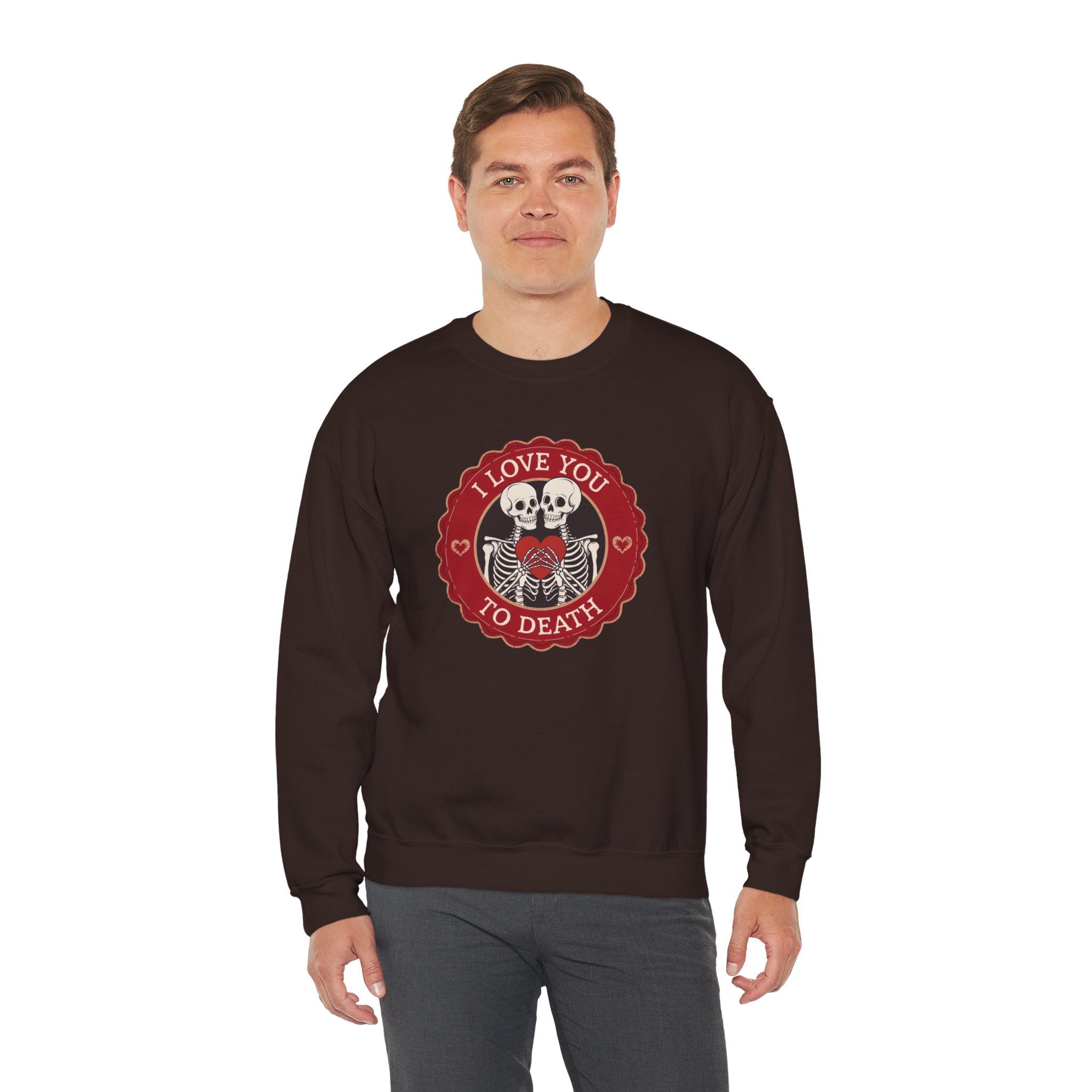 I Love You to Death Skeleton Crewneck Sweatshirt