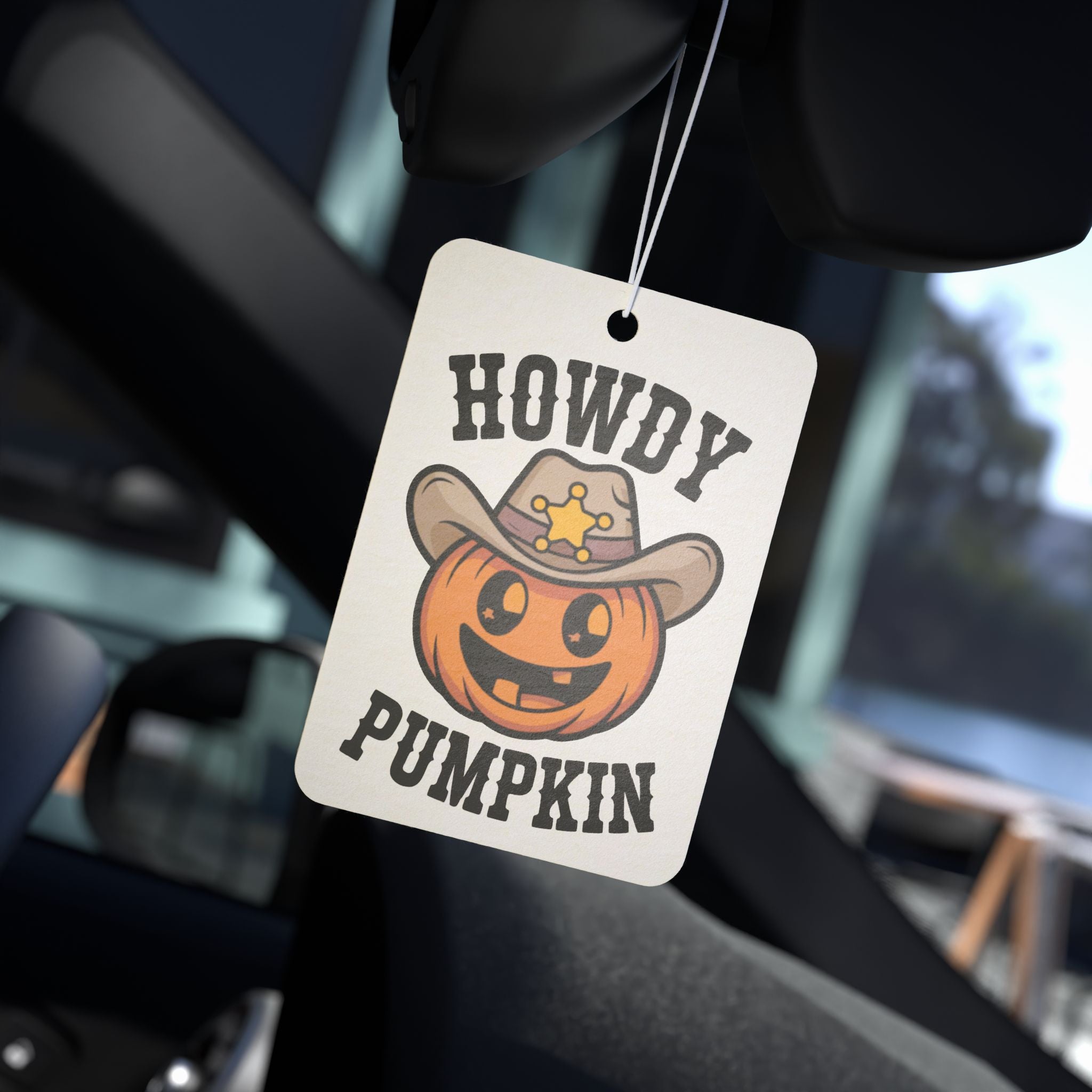 Howdy Pumpkin Car Air Freshener