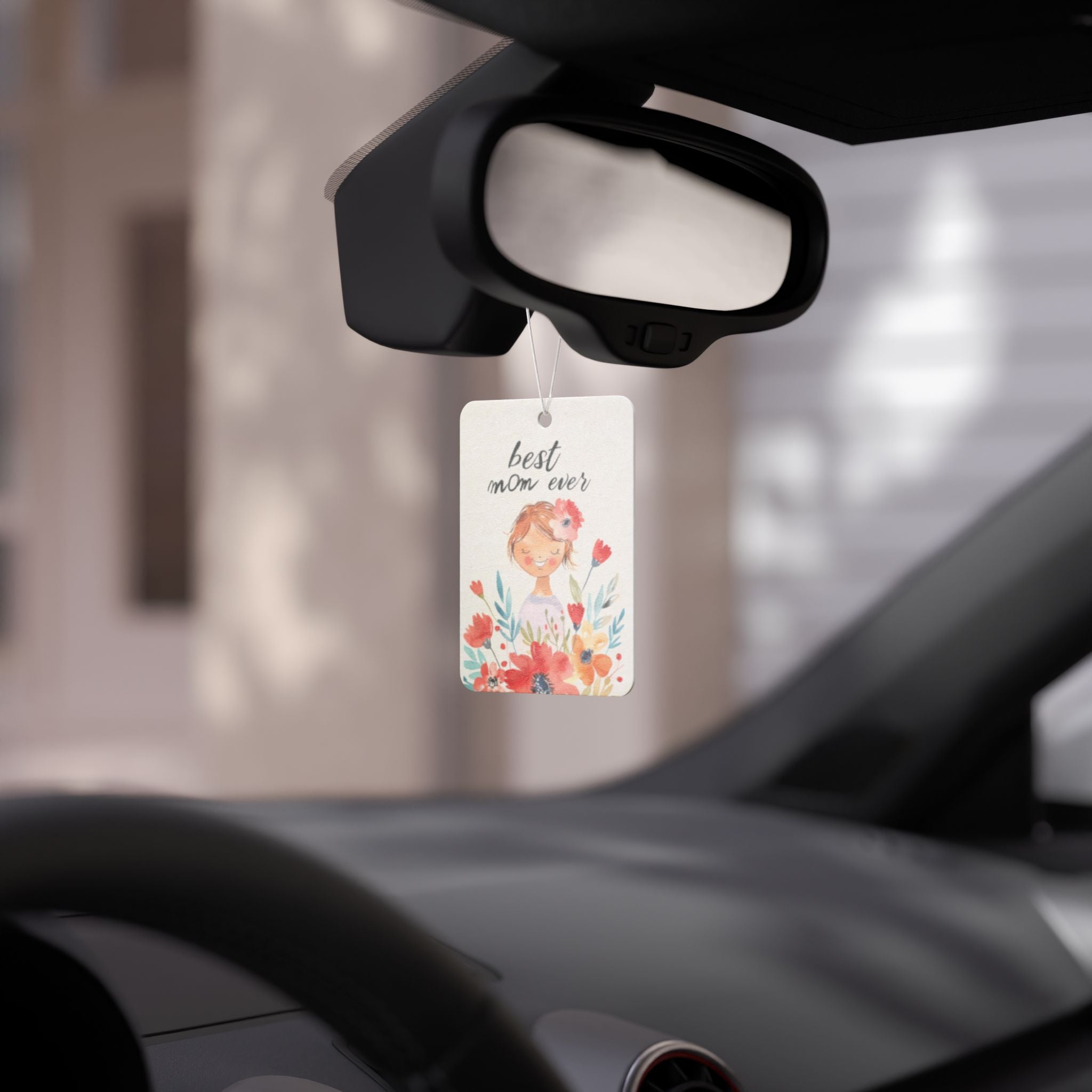 Best Mom Ever Car Air Freshener — Floral Mother’s Day Scented Car Decor