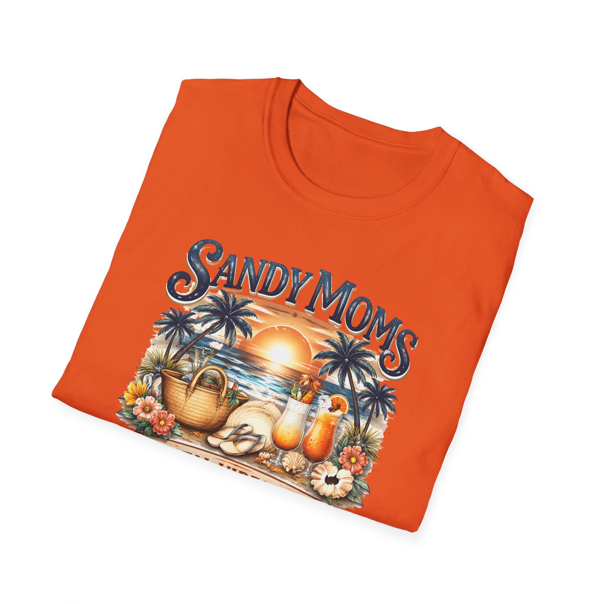 Sandy Moms Coastal Vibes T-Shirt — "Tropic Like It’s Hot" Beach Tee