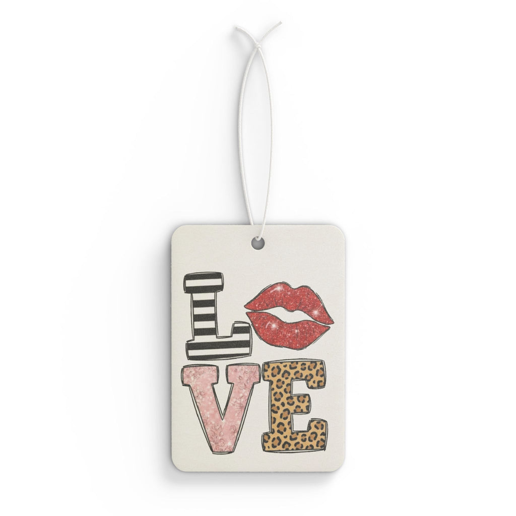 Love Lips Car Air Freshener — Chic Leopard & Stripe Scented Decor