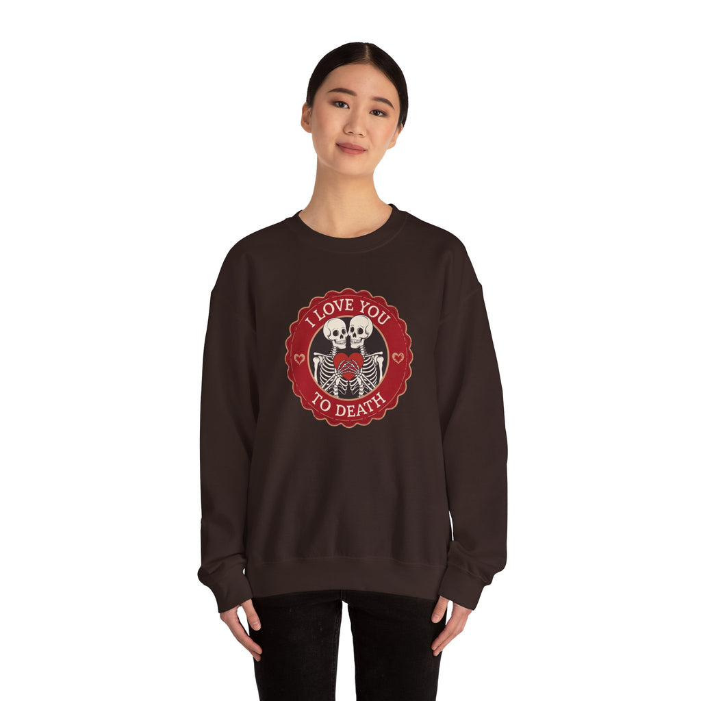 I Love You to Death Skeleton Crewneck Sweatshirt