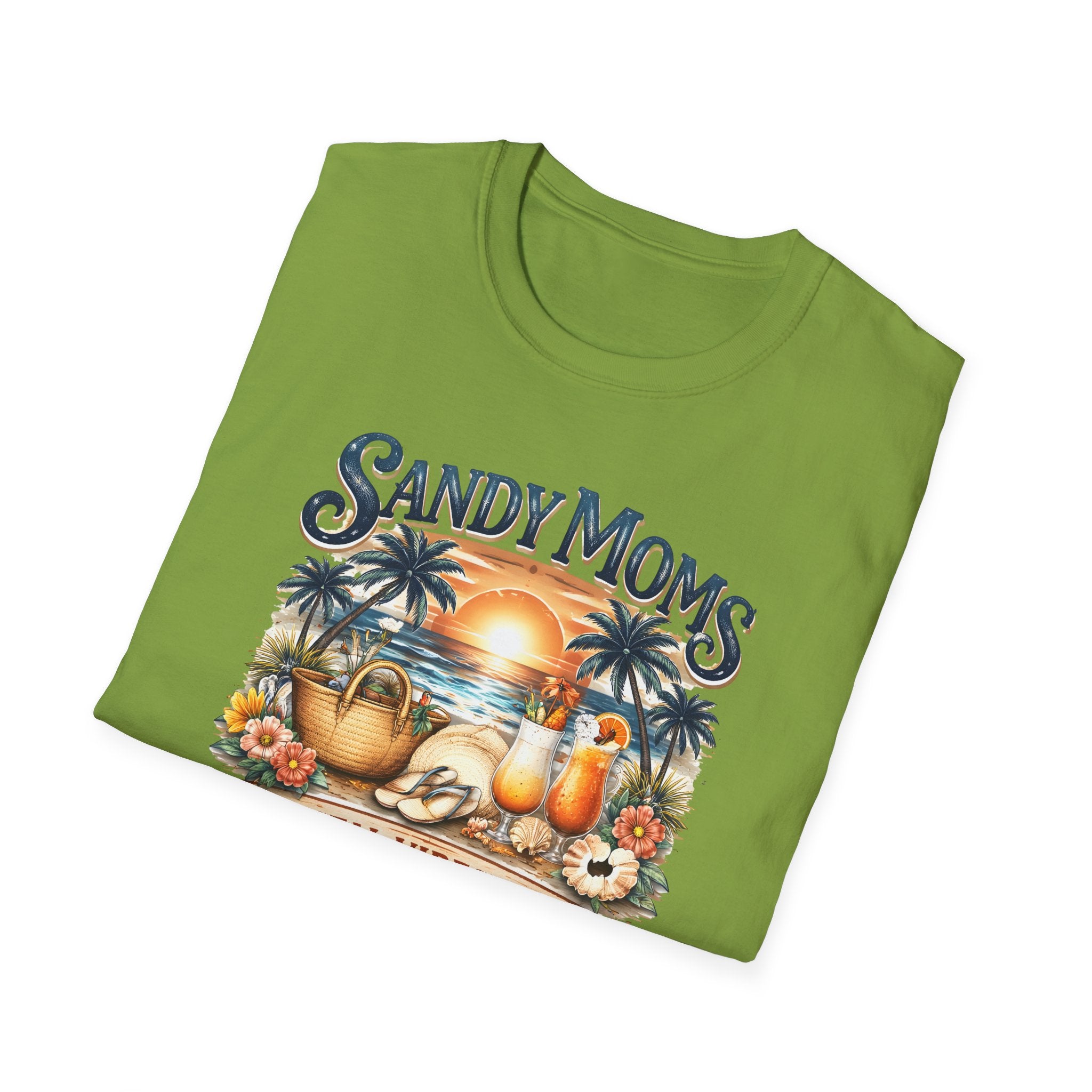 Sandy Moms Coastal Vibes T-Shirt — "Tropic Like It’s Hot" Beach Tee