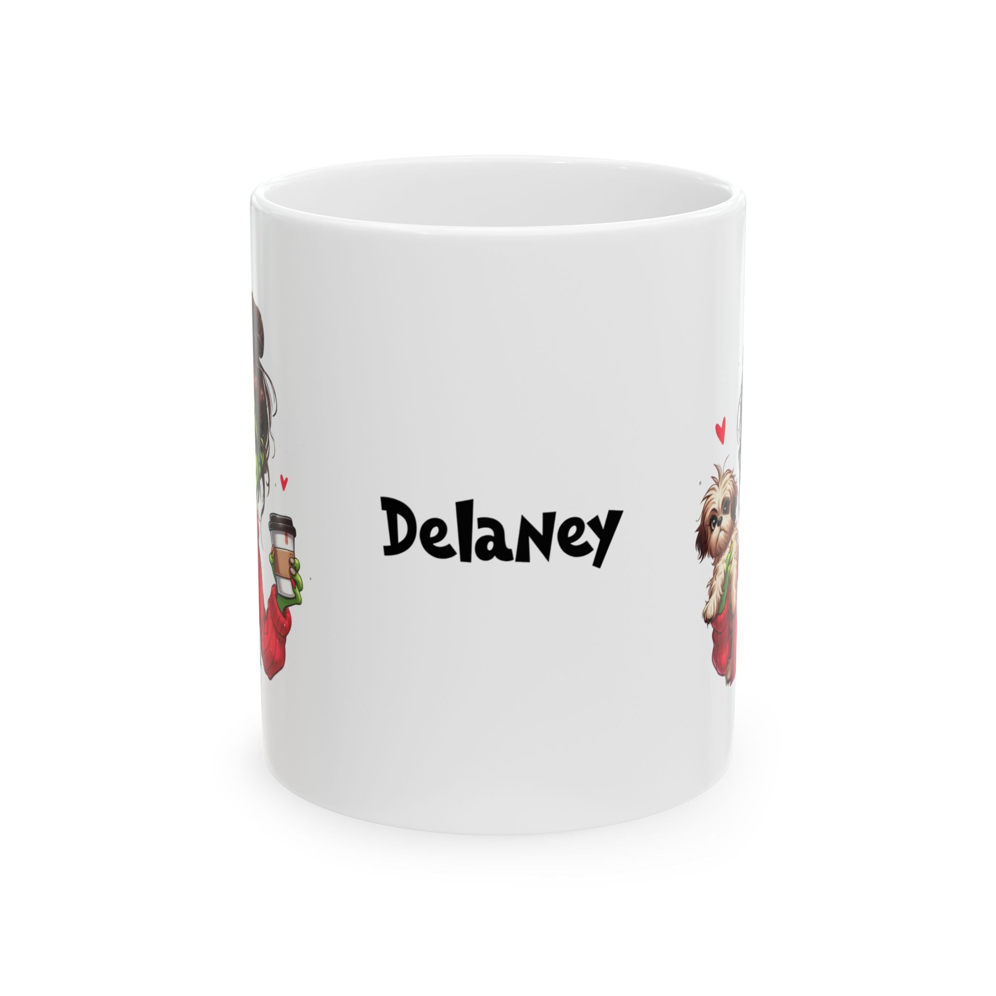 Personalized Grinch Girl Ceramic Mug