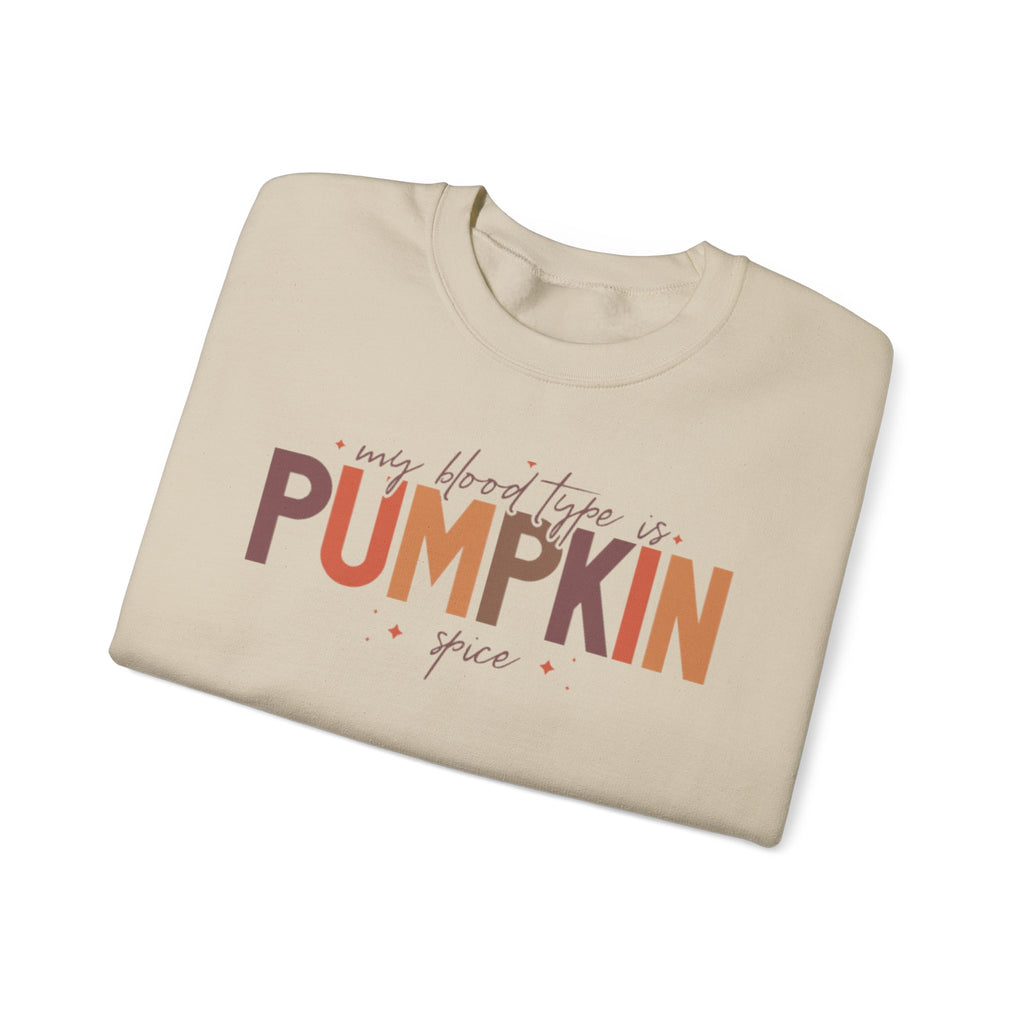 My Blood Type Is Pumpkin Spice Crewneck Sweatshirt