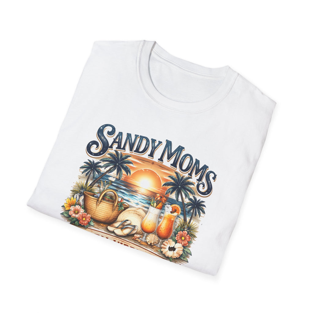 Sandy Moms Coastal Vibes T-Shirt — "Tropic Like It’s Hot" Beach Tee