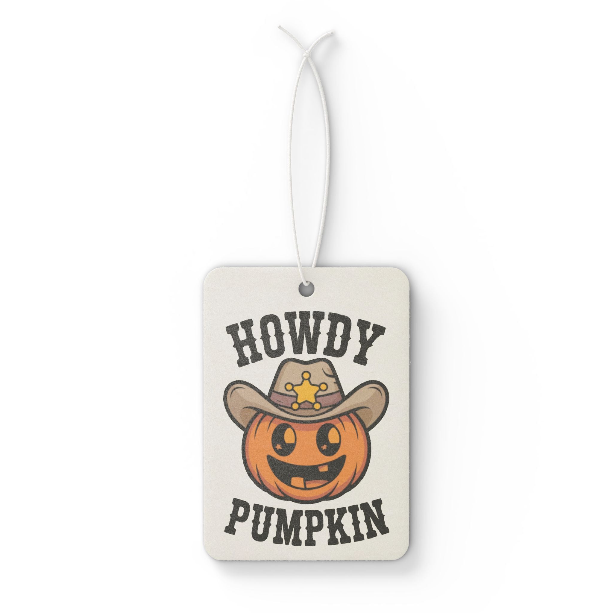 Howdy Pumpkin Car Air Freshener