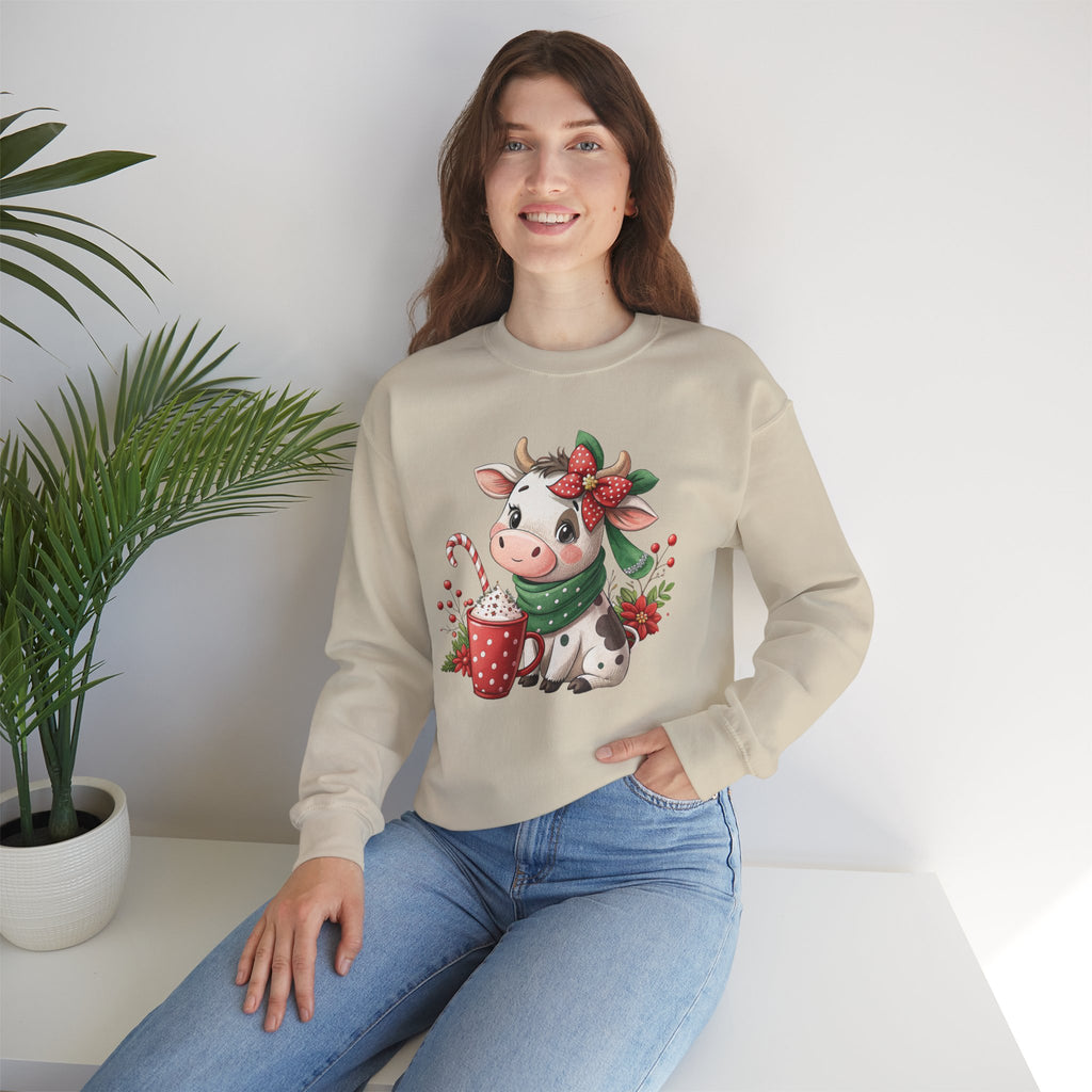Cute Christmas Cow Sweatshirt