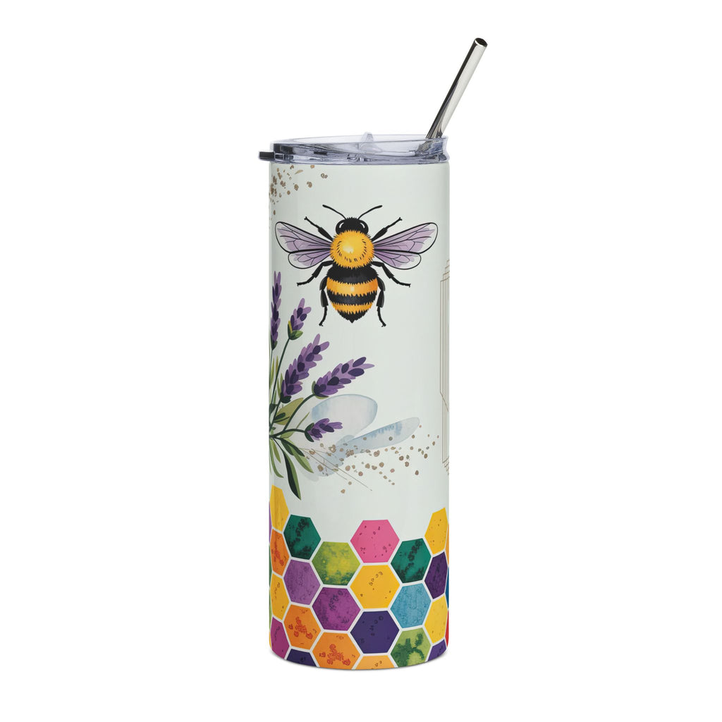 Let It Bee Stainless Steel Tumbler — 20oz Bee & Lavender Travel Cup