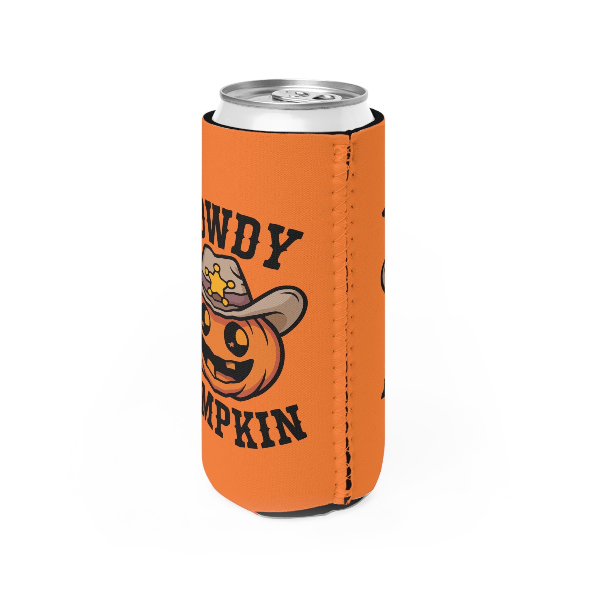 Howdy Pumpkin Slim Can Cooler