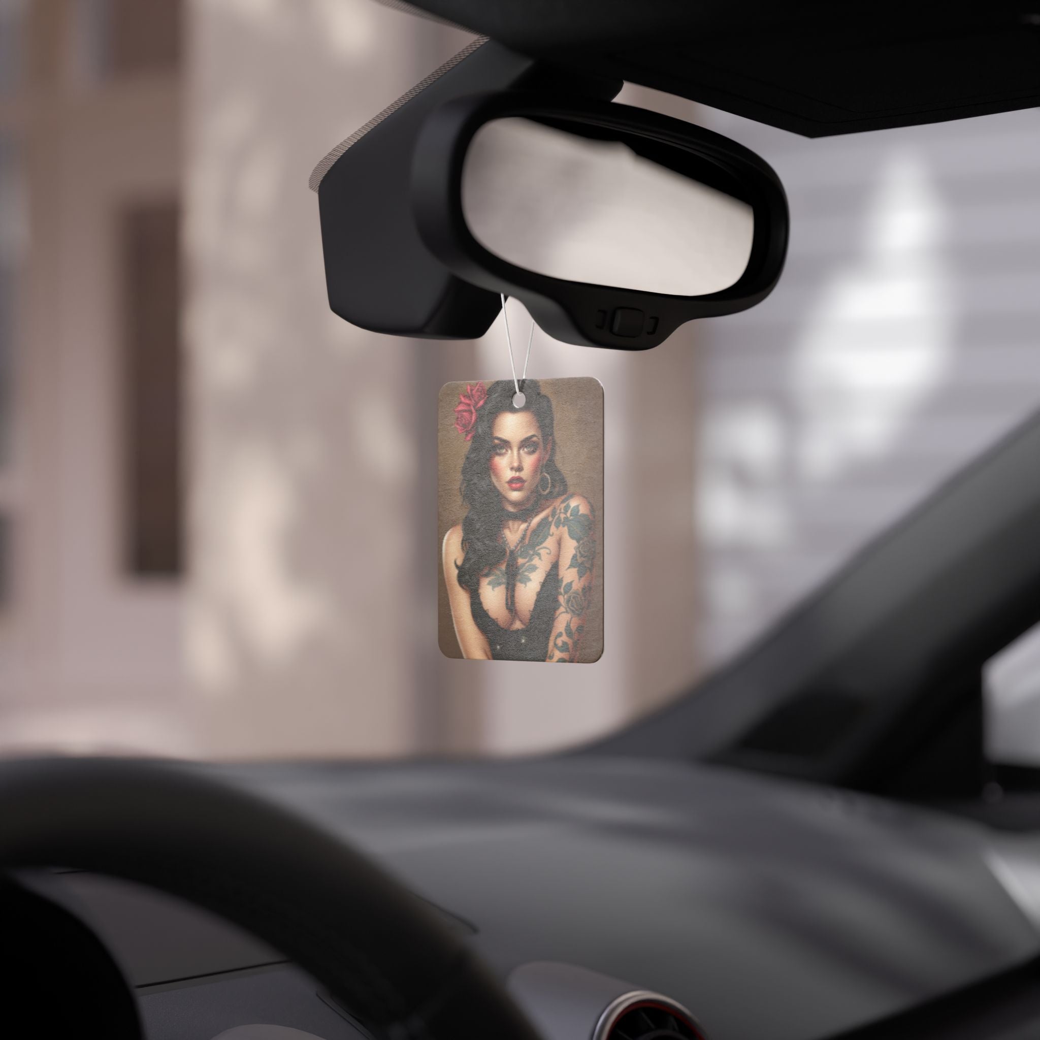 Vintage Tattoo Lady Car Air Freshener