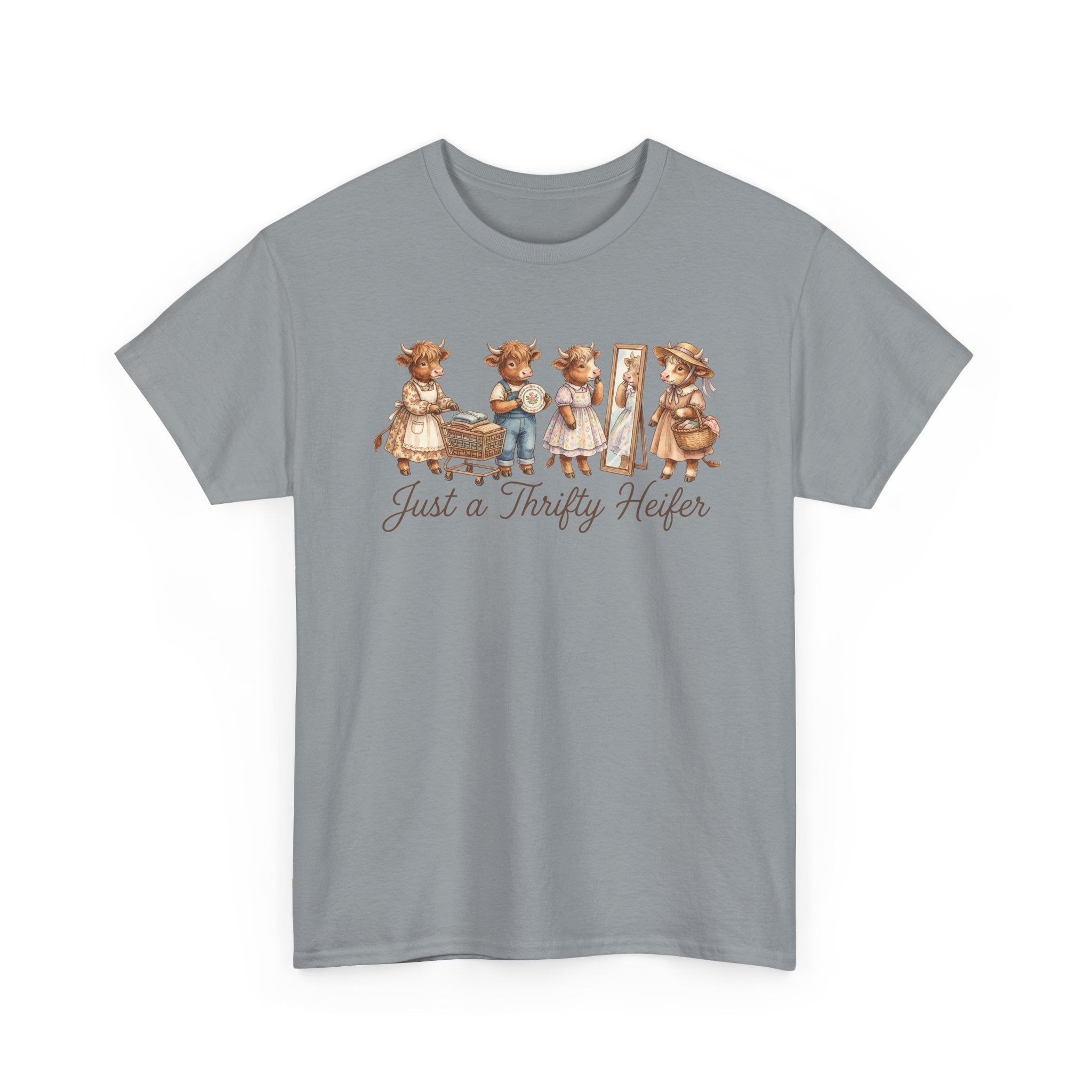 Just a Thrifty Heifer Cute Cow Graphic Tee