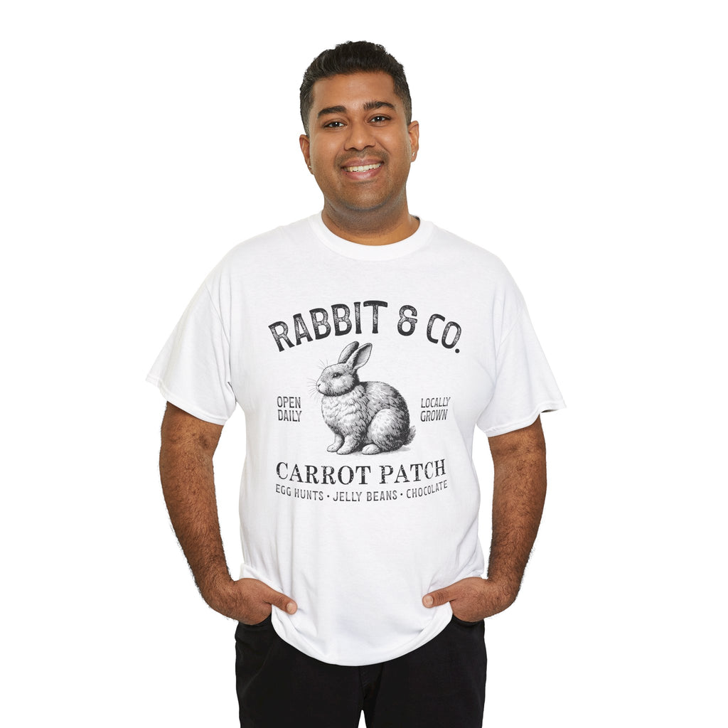 Rabbit & Co. Carrot Patch T-Shirt — Vintage Easter Bunny Graphic
