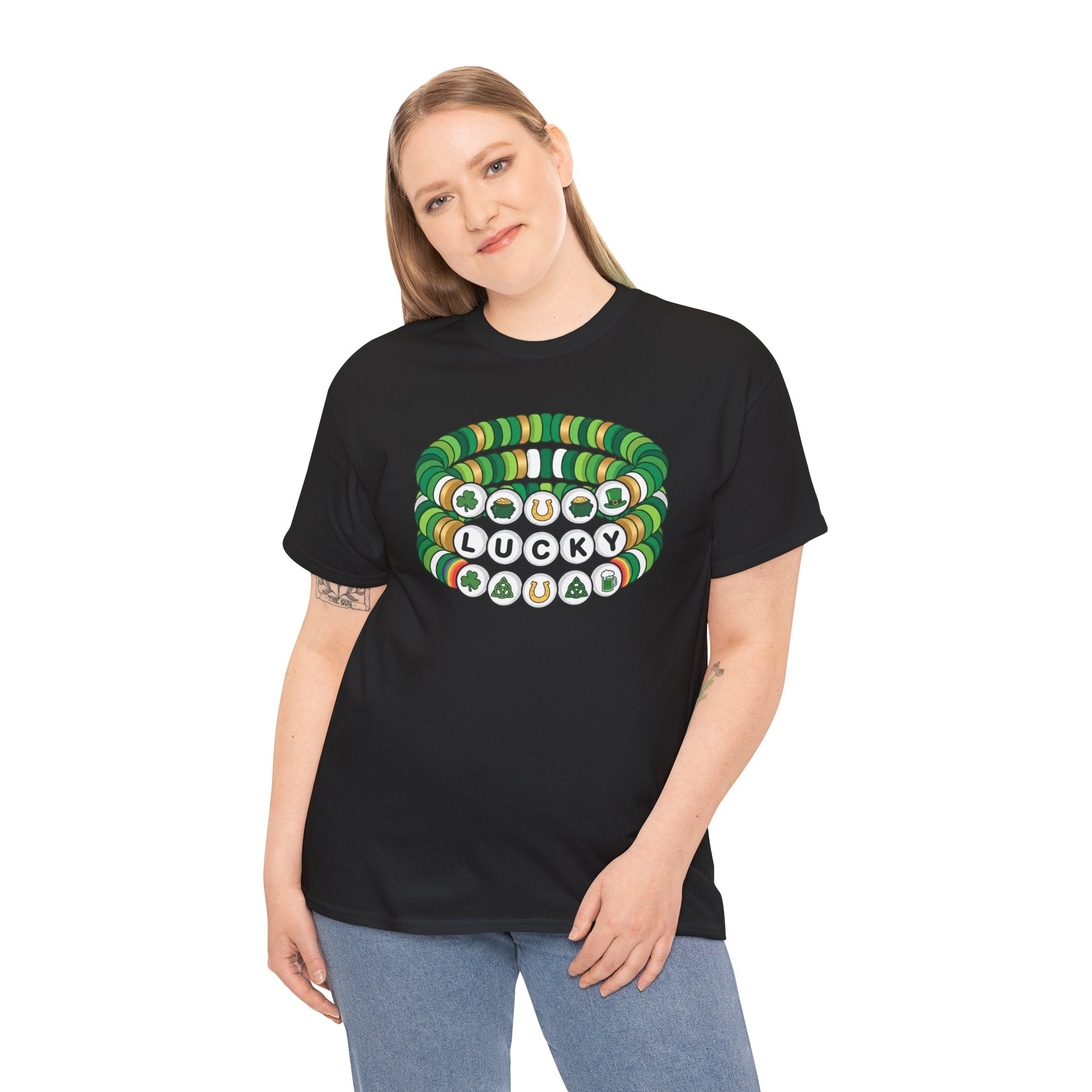 Lucky Bead Bracelet Graphic Tee — St. Patrick’s Day Green Charm Shirt