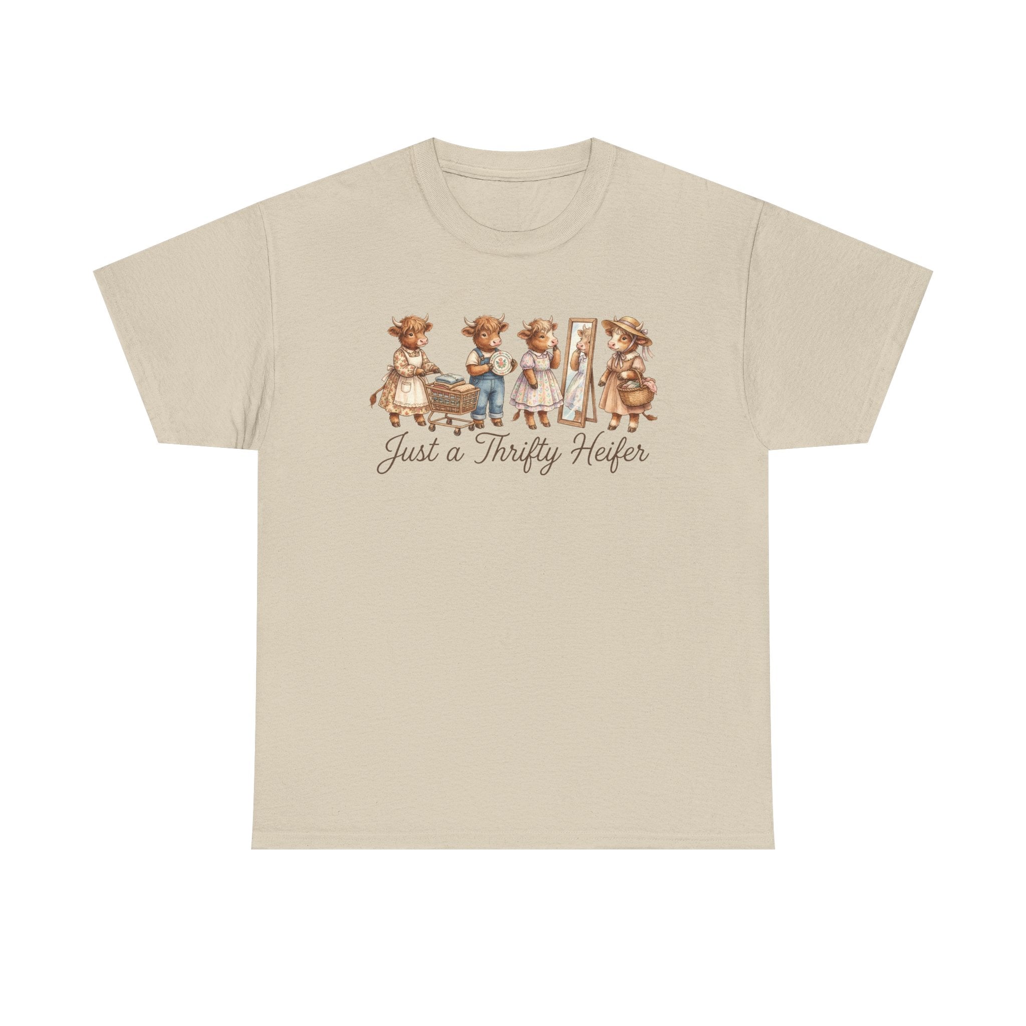 Just a Thrifty Heifer Cute Cow Graphic Tee