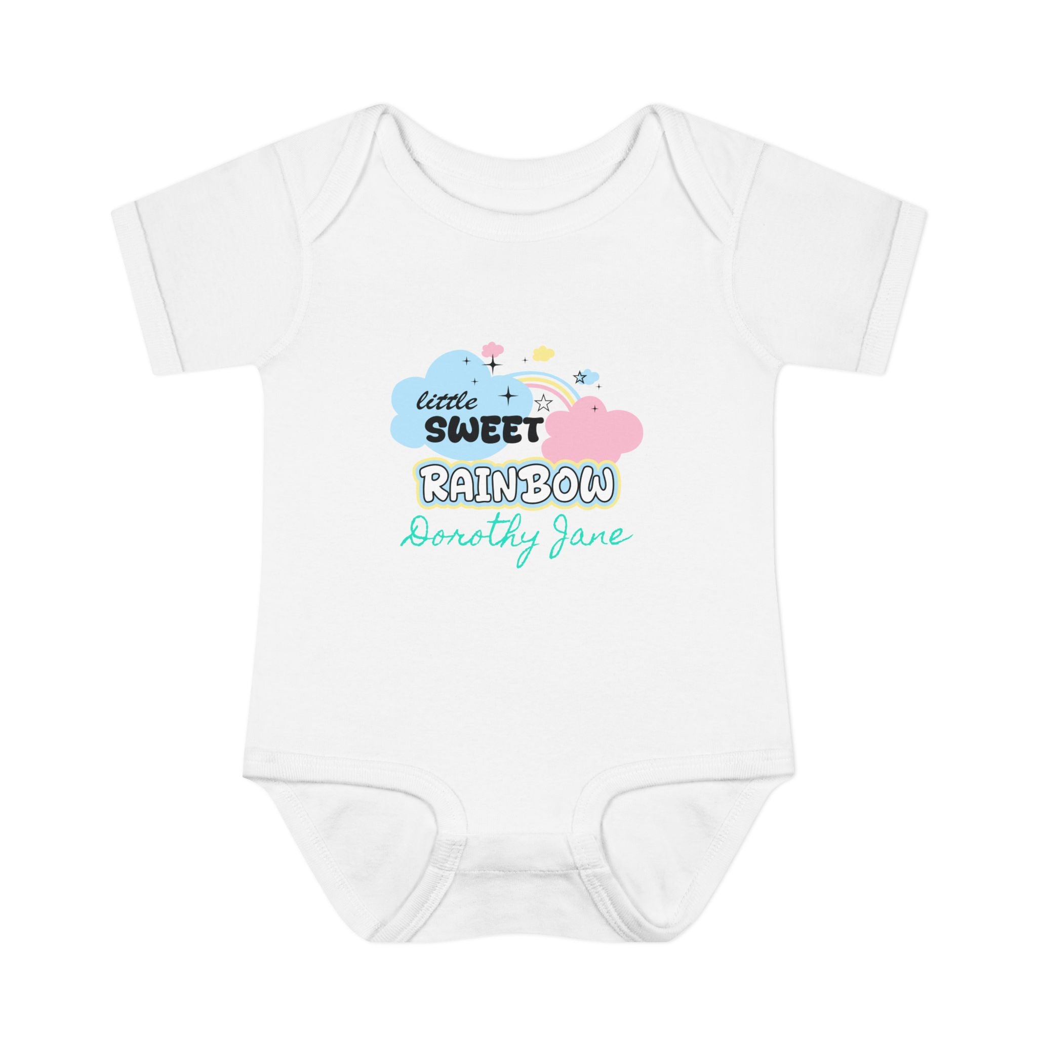 Infant Bodysuit — "Little Sweet Rainbow" Personalized Baby Onesie