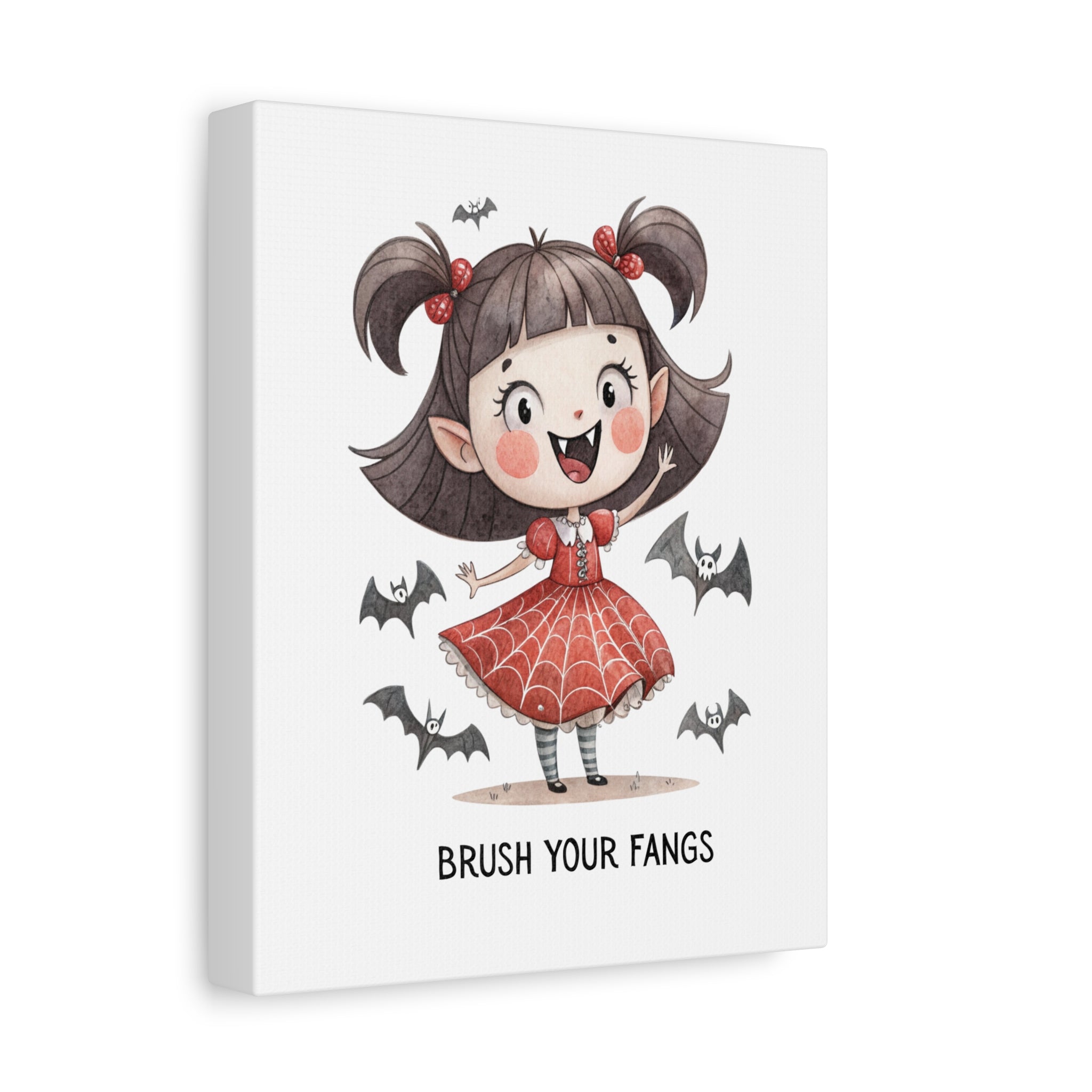 Vampire Girl Brush Your Fangs Wall Art