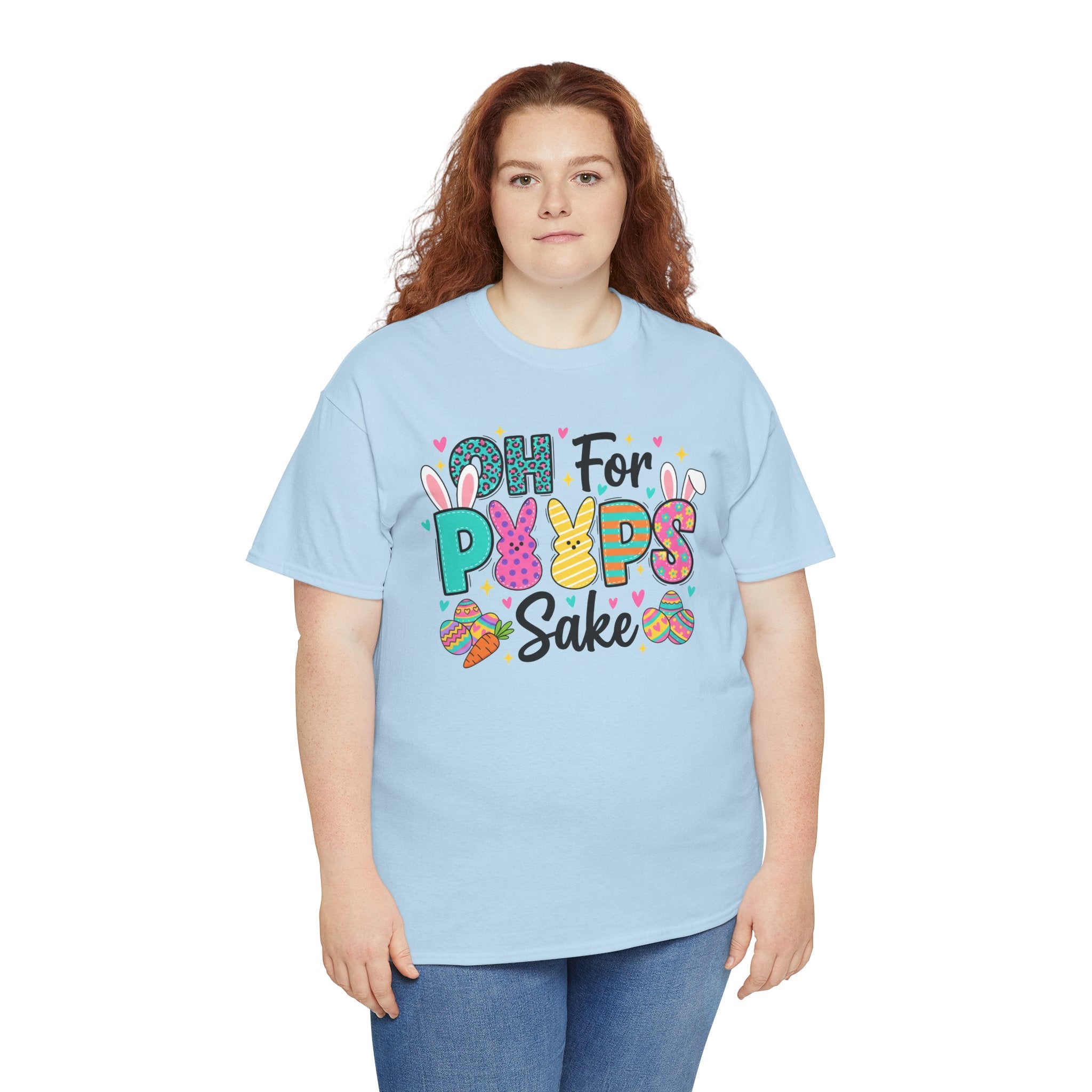 Easter "Oh For Peeps Sake" Graphic Tee — Cute Bunny & Egg Spring T-Shirt
