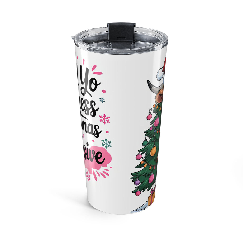 Moo Bless Christmas Tumbler 20oz | Cow Pole Dancing Holiday Design