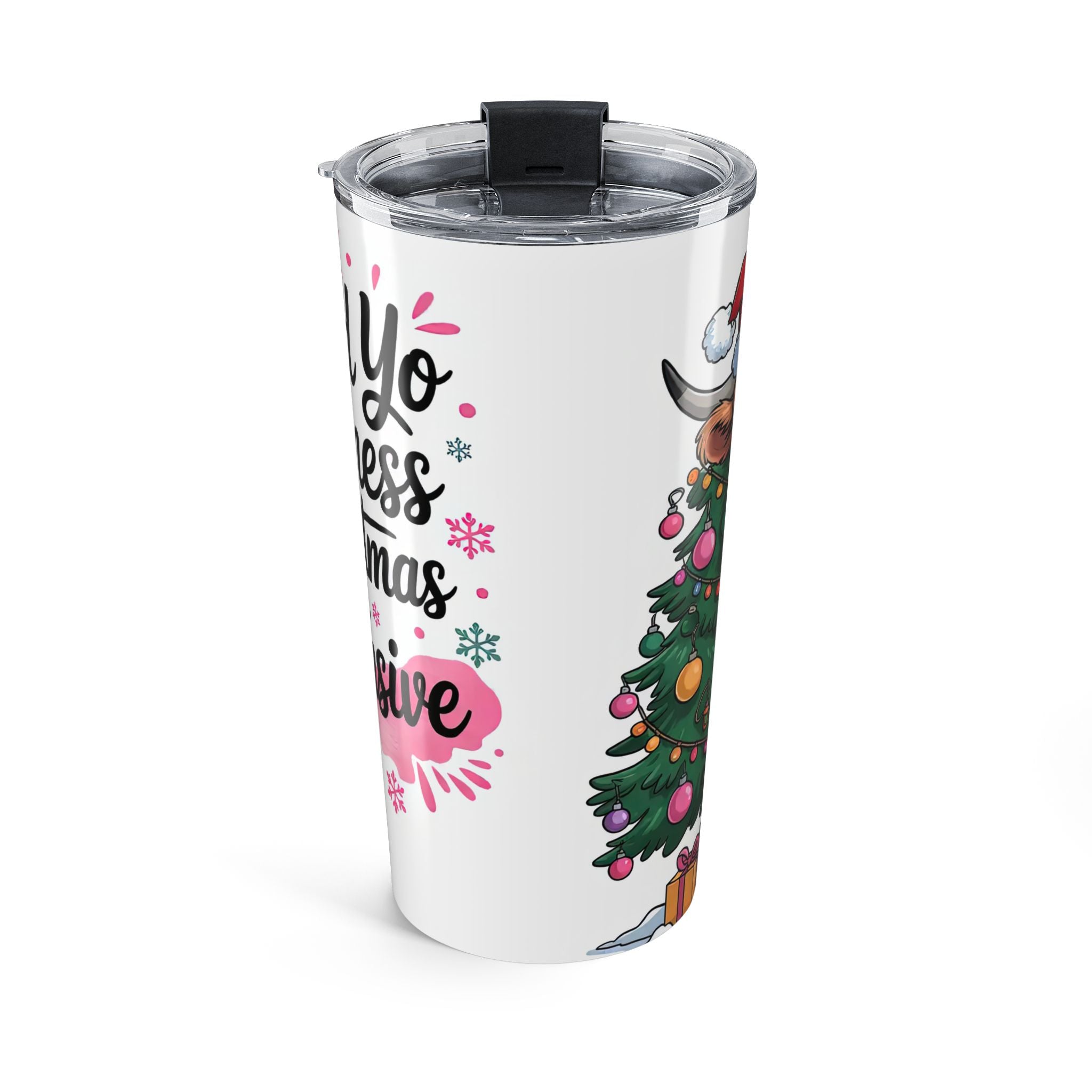 Moo Bless Christmas Tumbler 20oz | Cow Pole Dancing Holiday Design