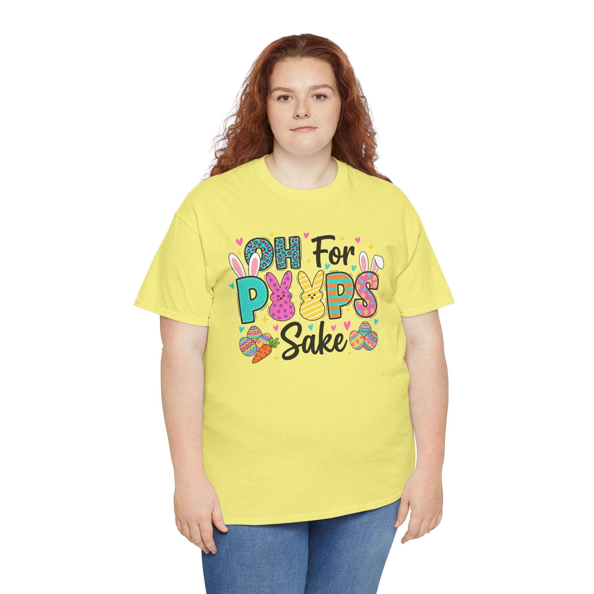 Easter "Oh For Peeps Sake" Graphic Tee — Cute Bunny & Egg Spring T-Shirt