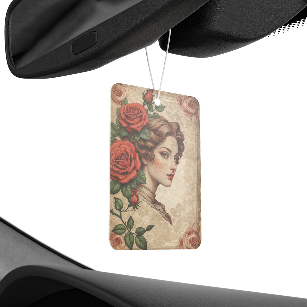 Vintage Lady Floral Car Air Freshener
